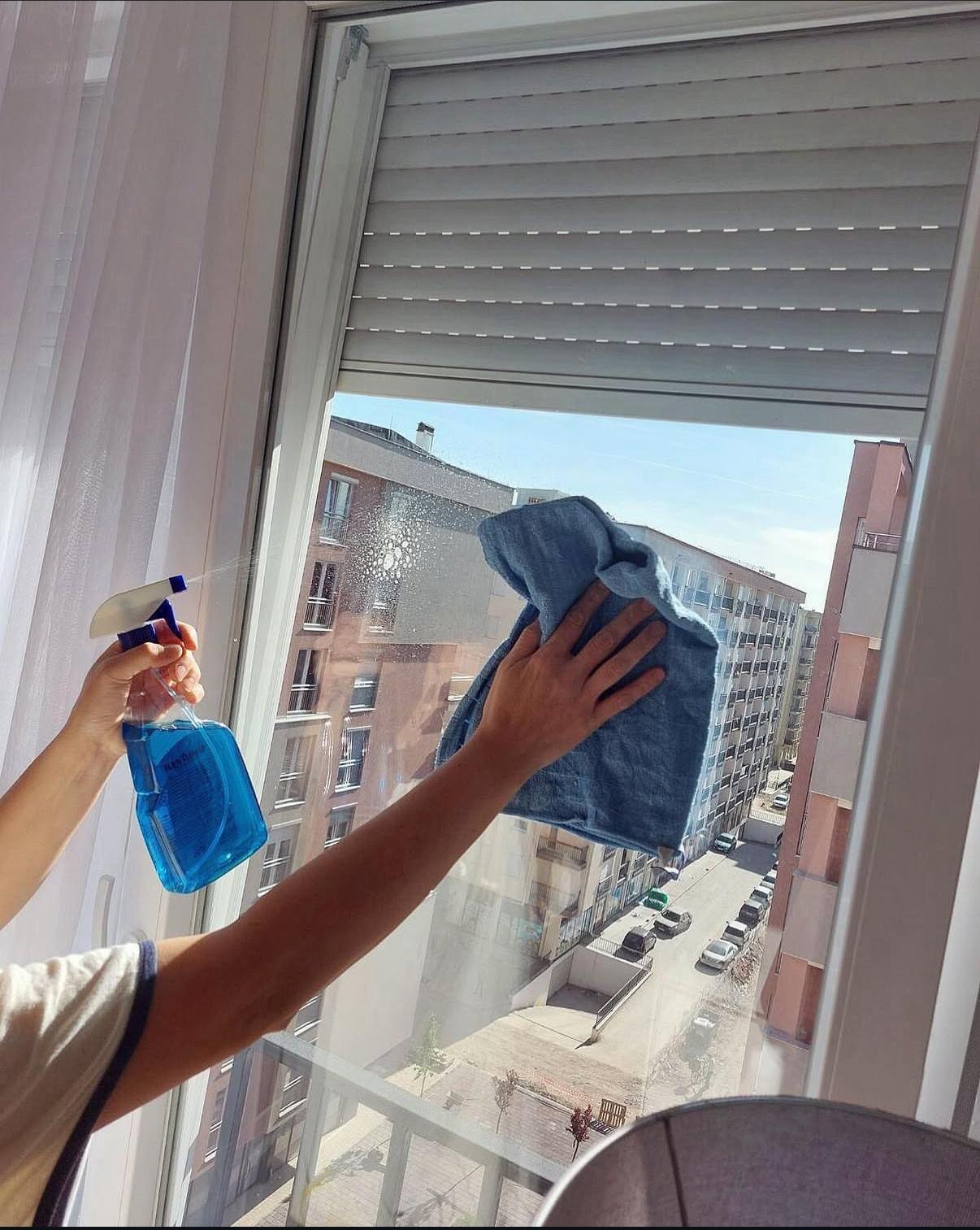 Glasfläche nach der Reinigung